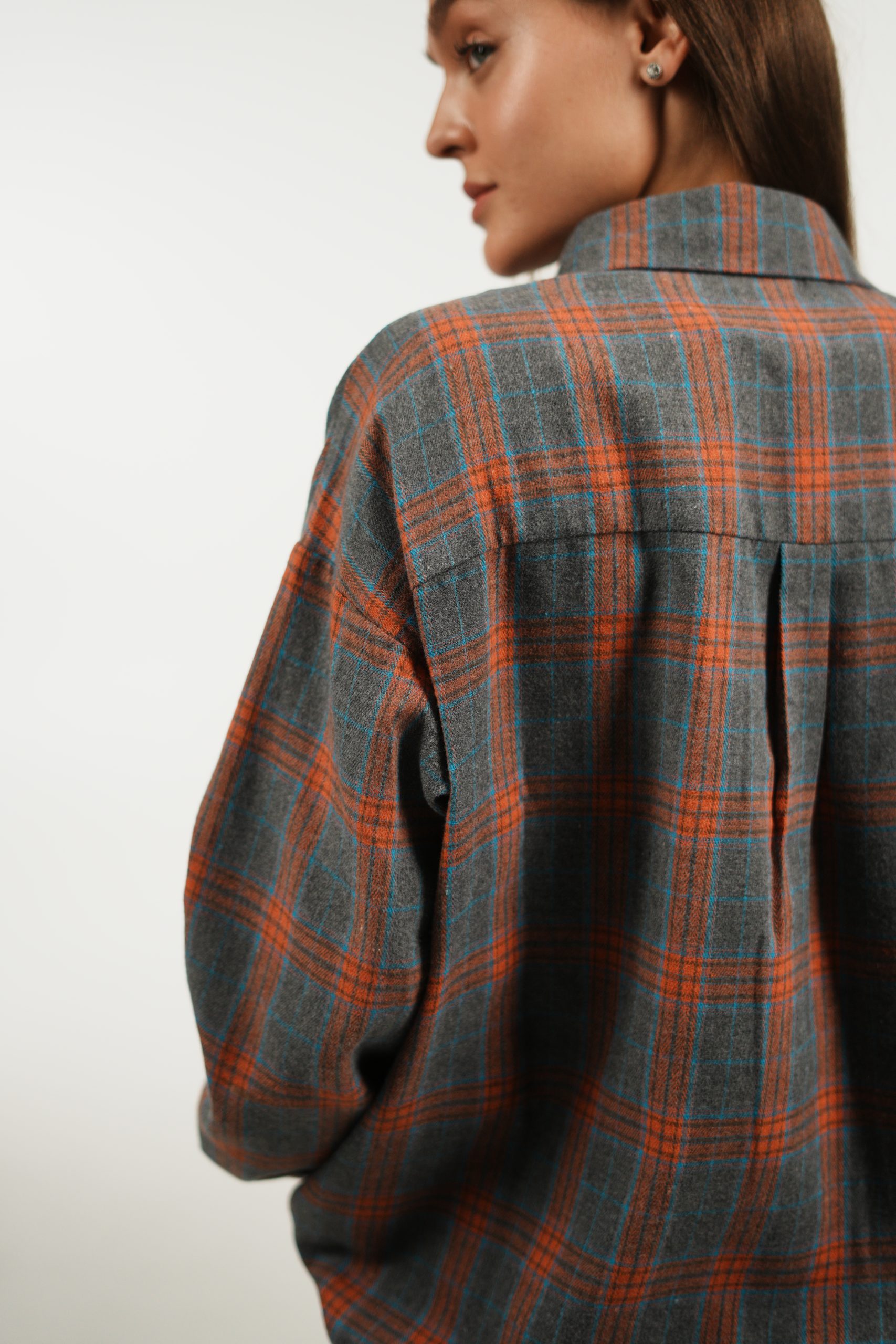 Рубашка в клетку TUO MONDO (Оранжевый)