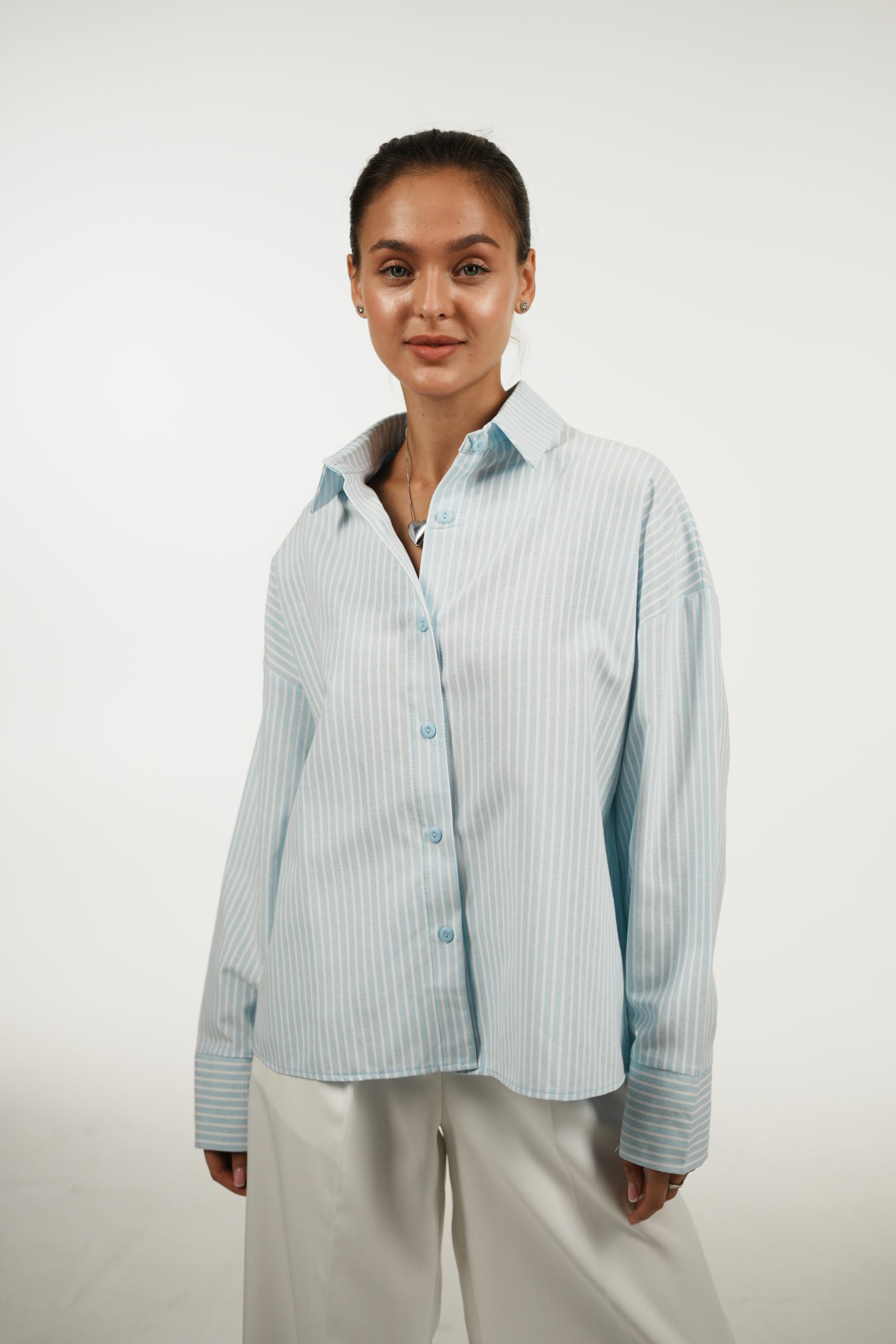 Рубашка хлопковая в полоску