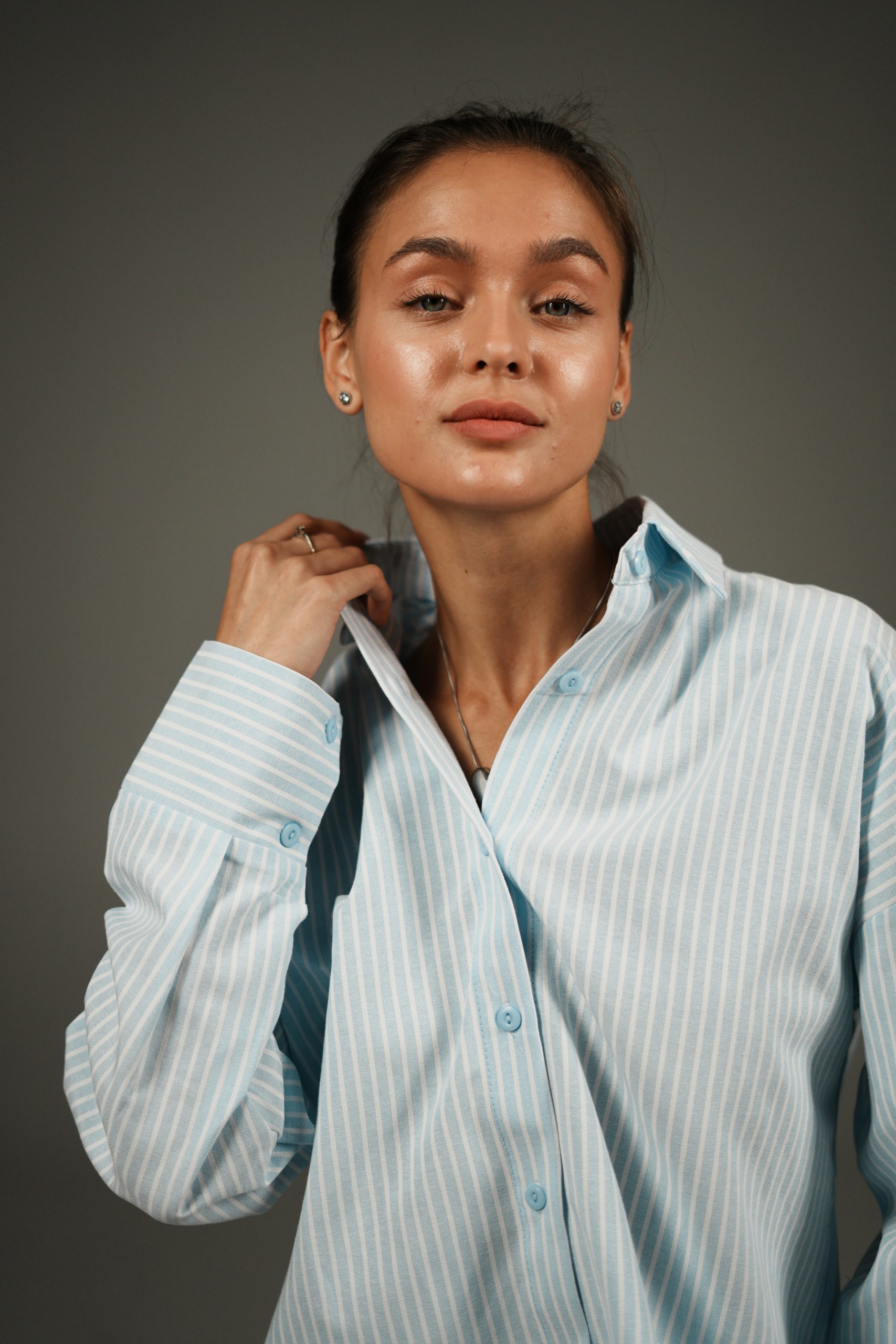 Рубашка хлопковая в полоску