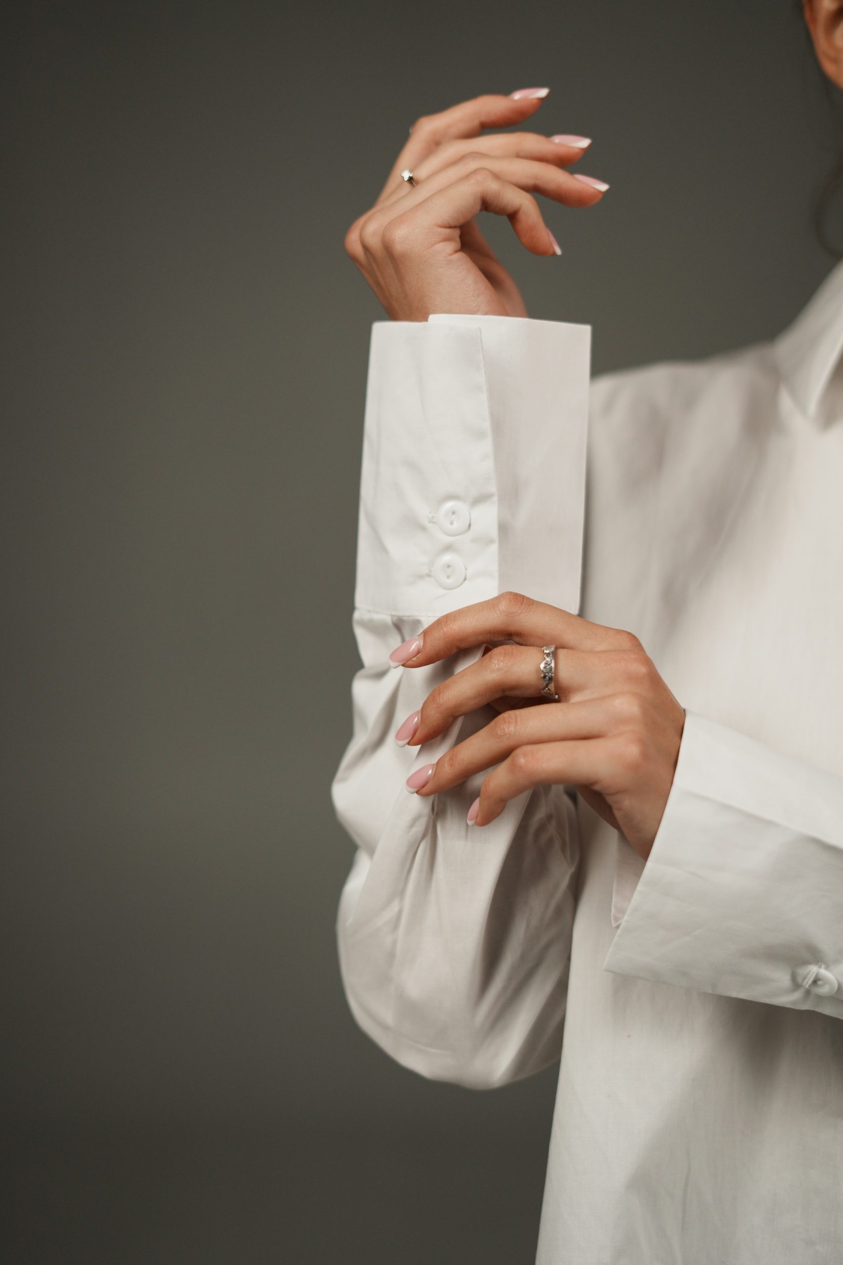 Рубашка хлопковая однотонная белая