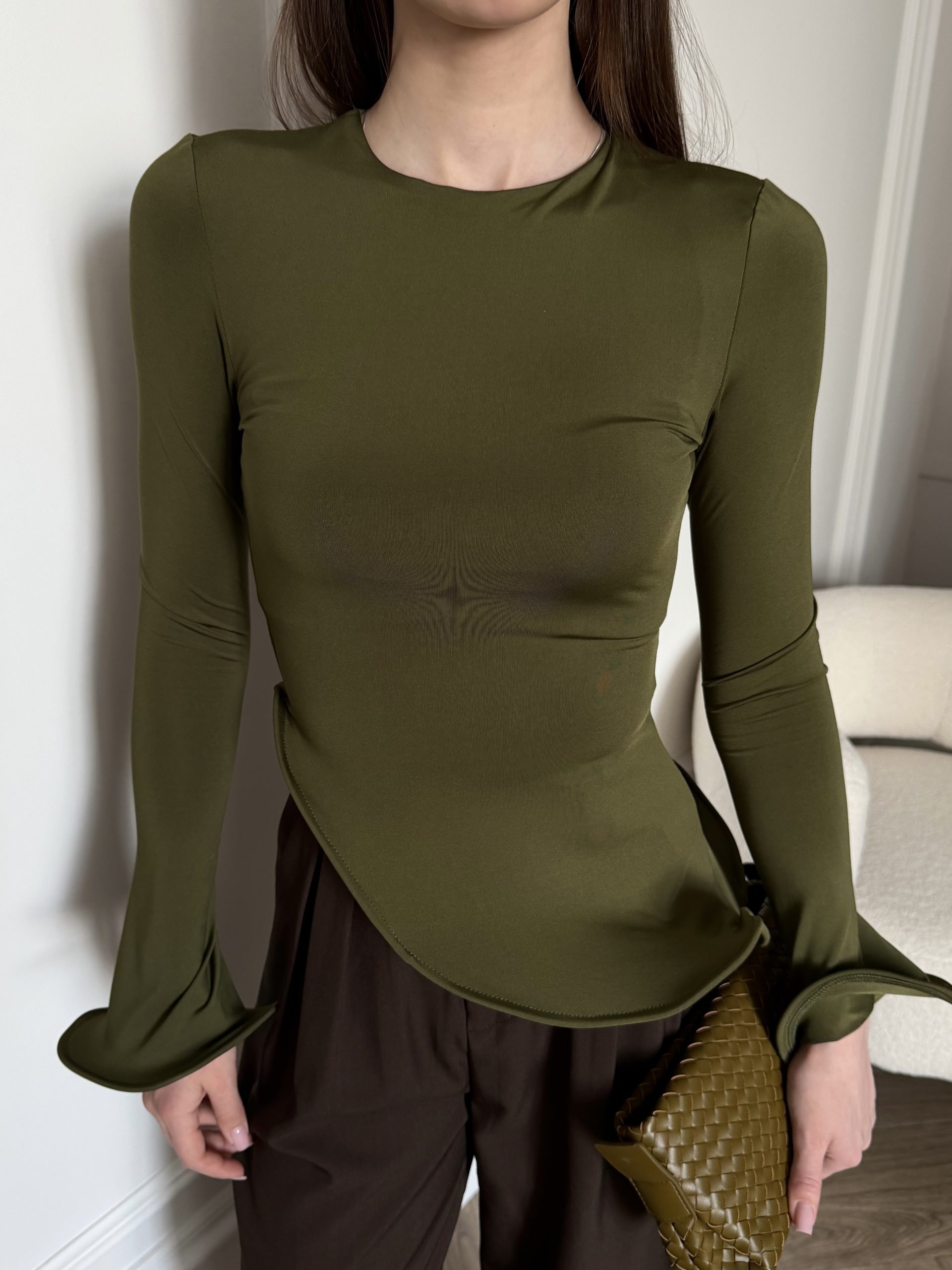 Лонгслив с воланами