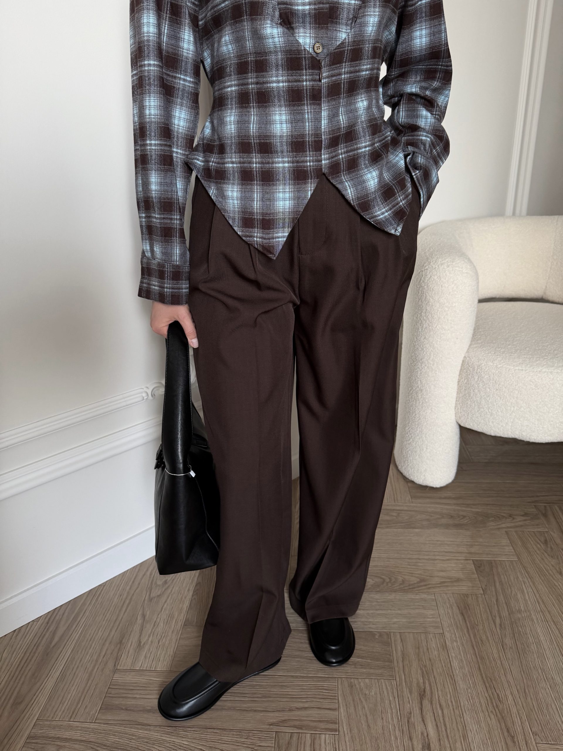 Рубашка приталенная в клетку