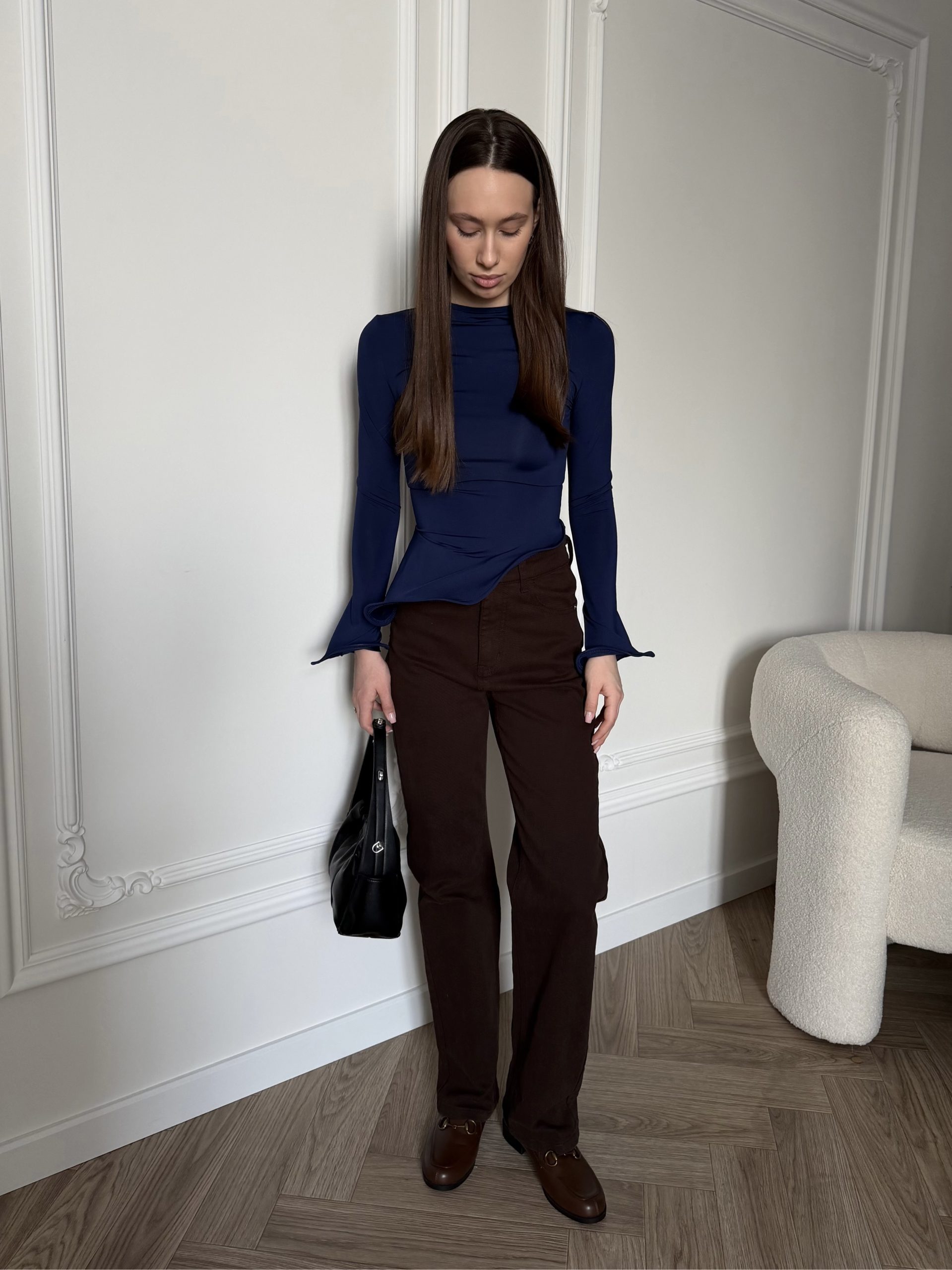 Лонгслив с воланами