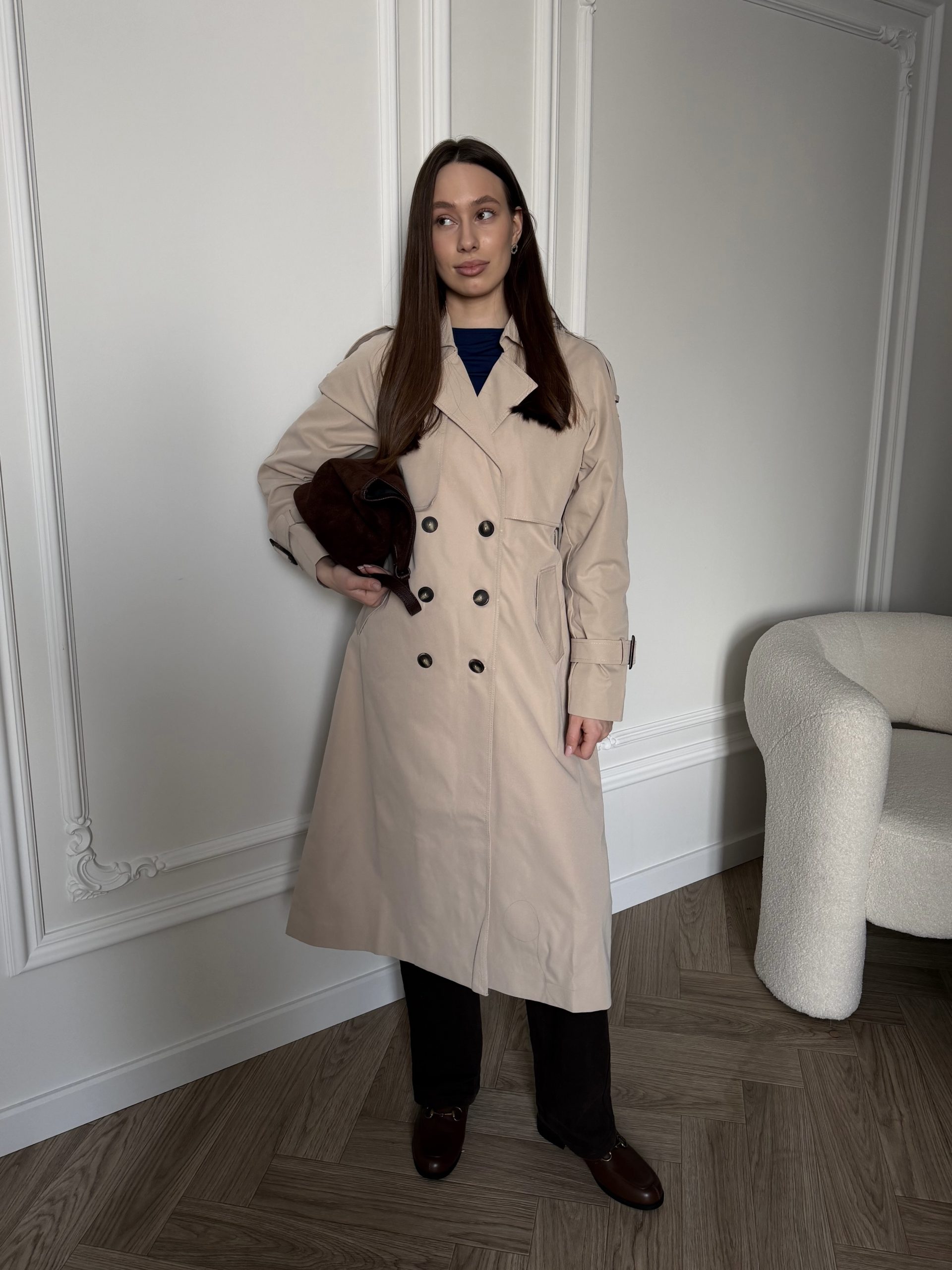 Тренч бежевый весна