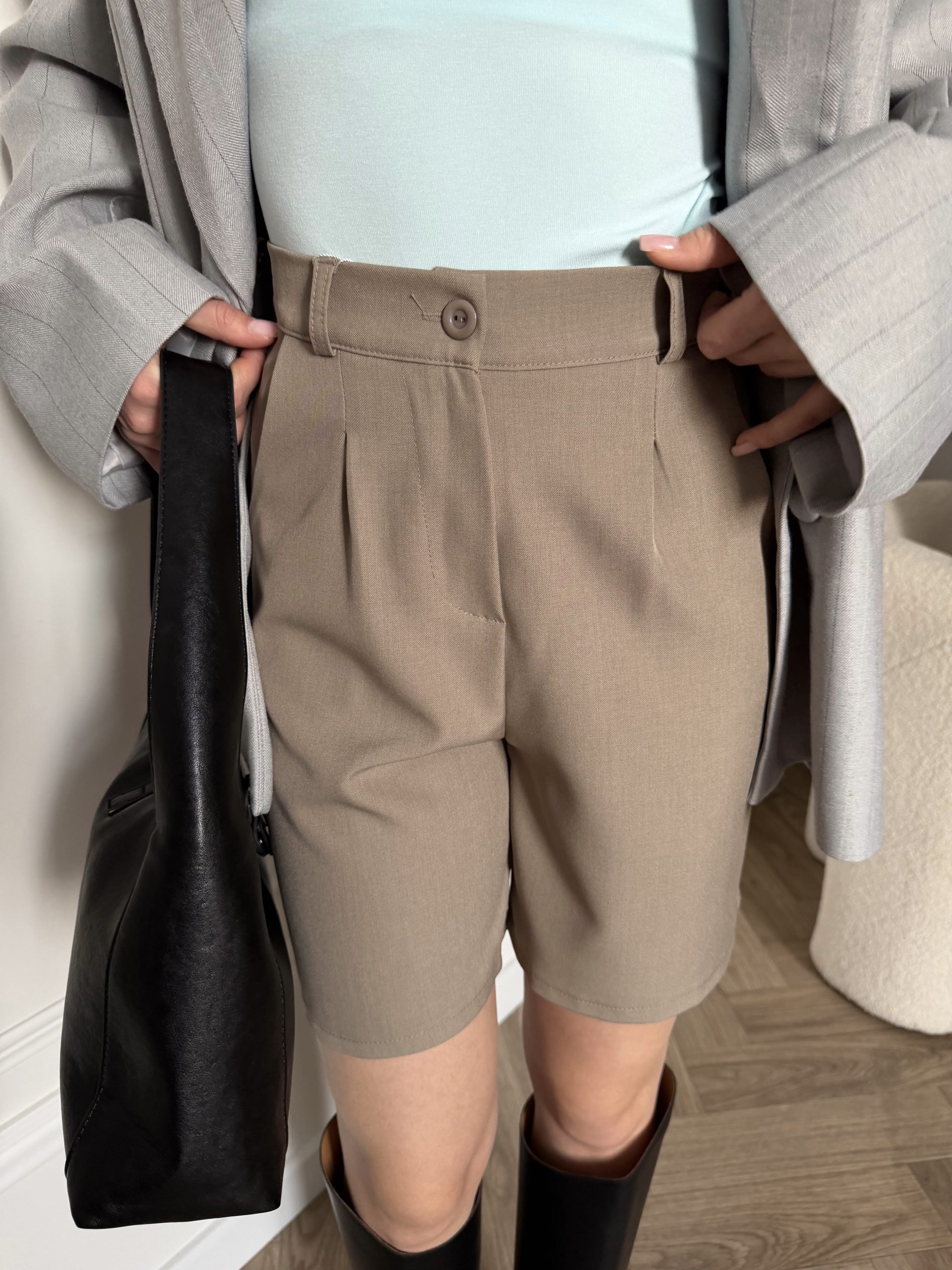 Бермуды из брючной ткани