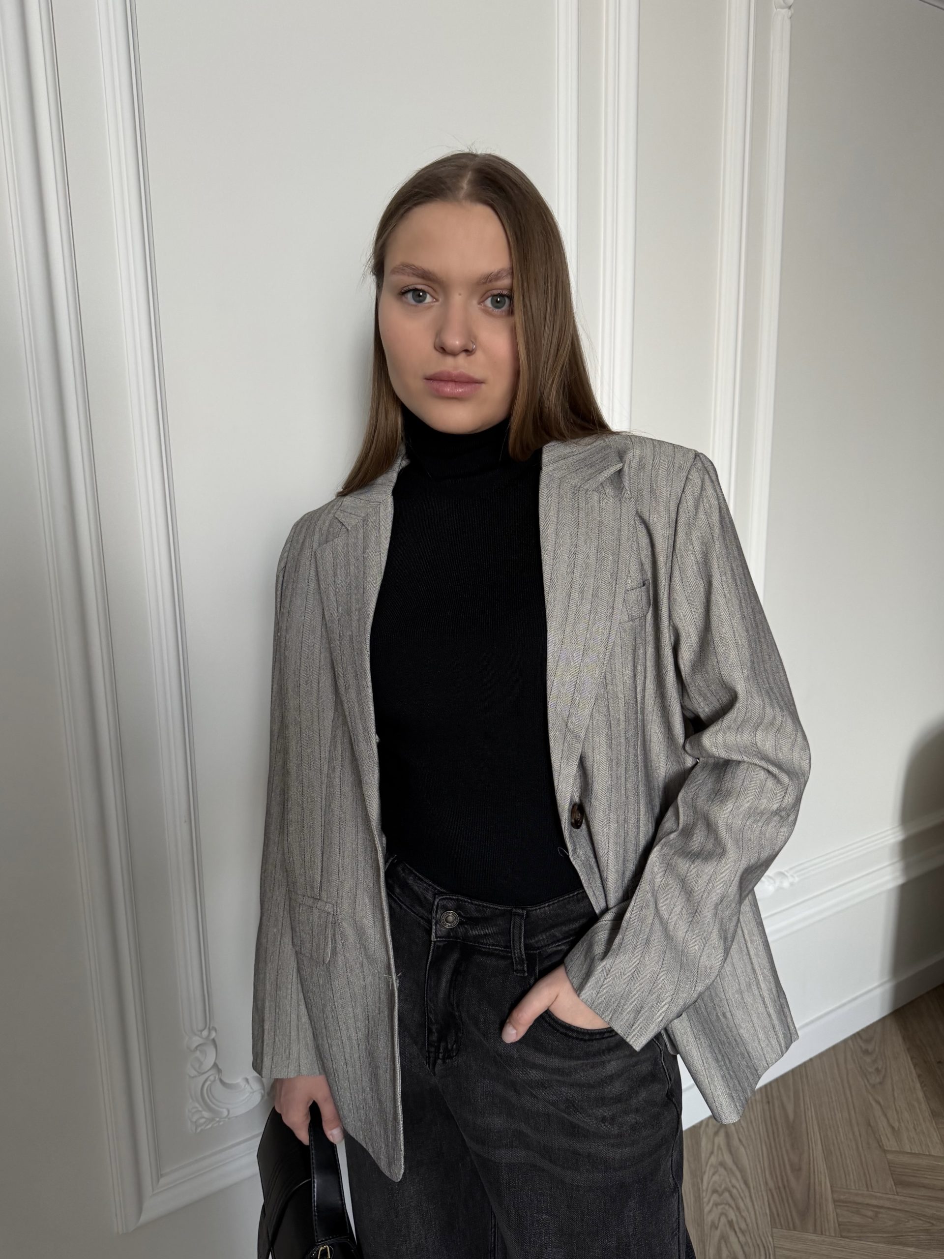 Пиджак в полоску