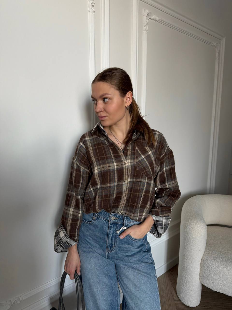 Рубашка в клетку TUO MONDO