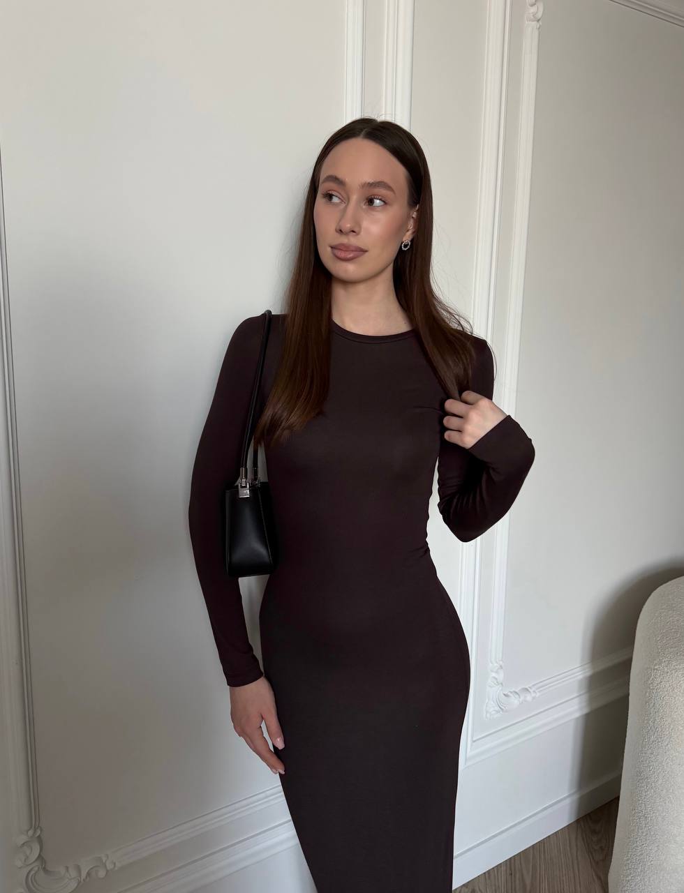 Платье облегающее длинное