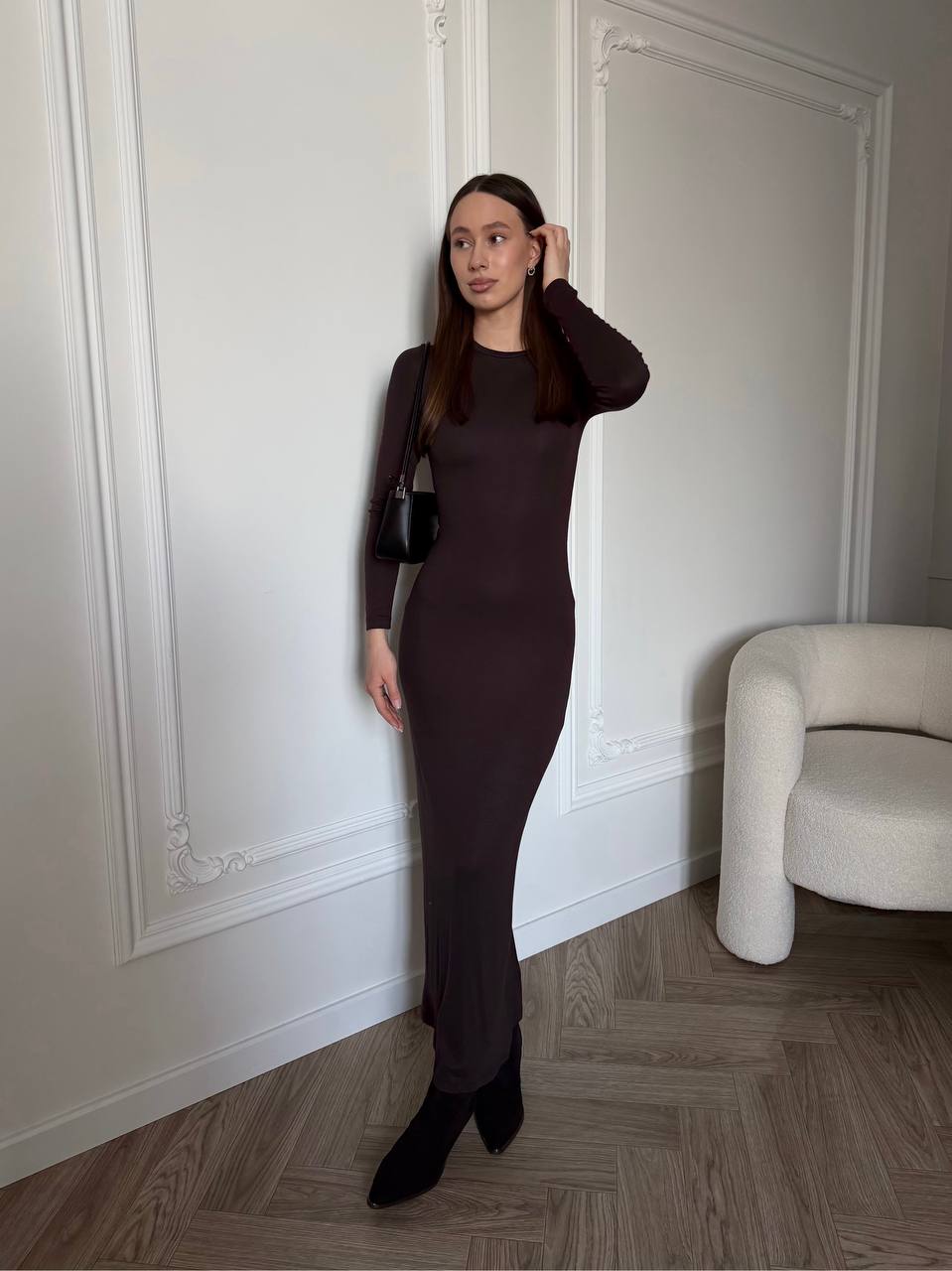 Платье облегающее длинное