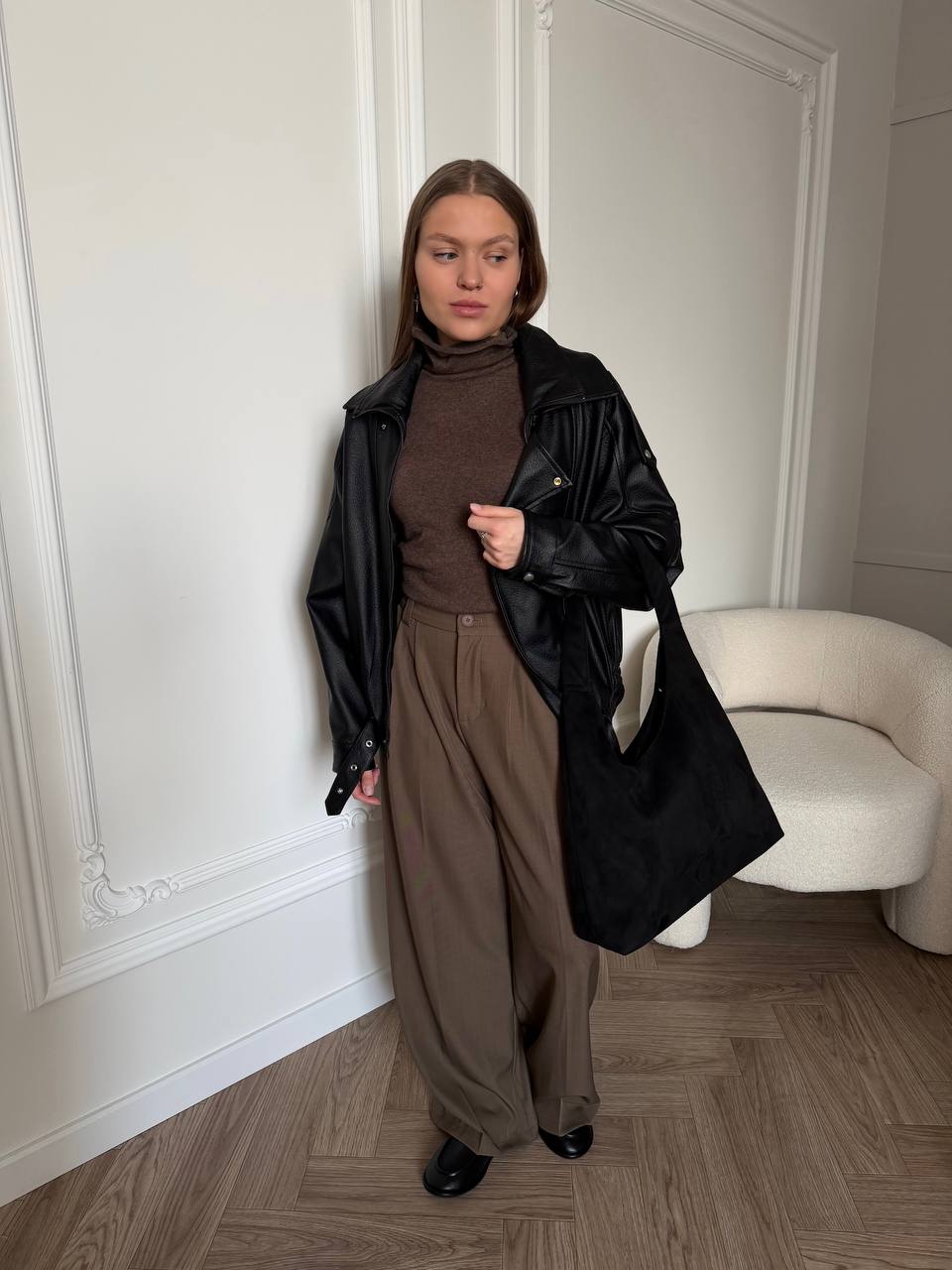 Брюки палаццо широкие