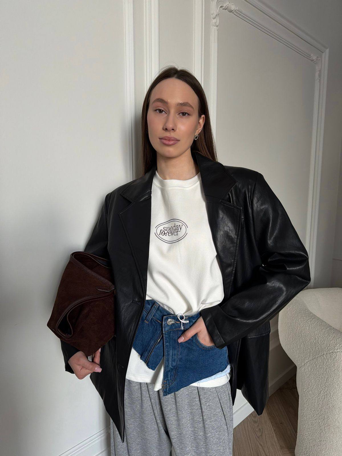 Пиджак кожа