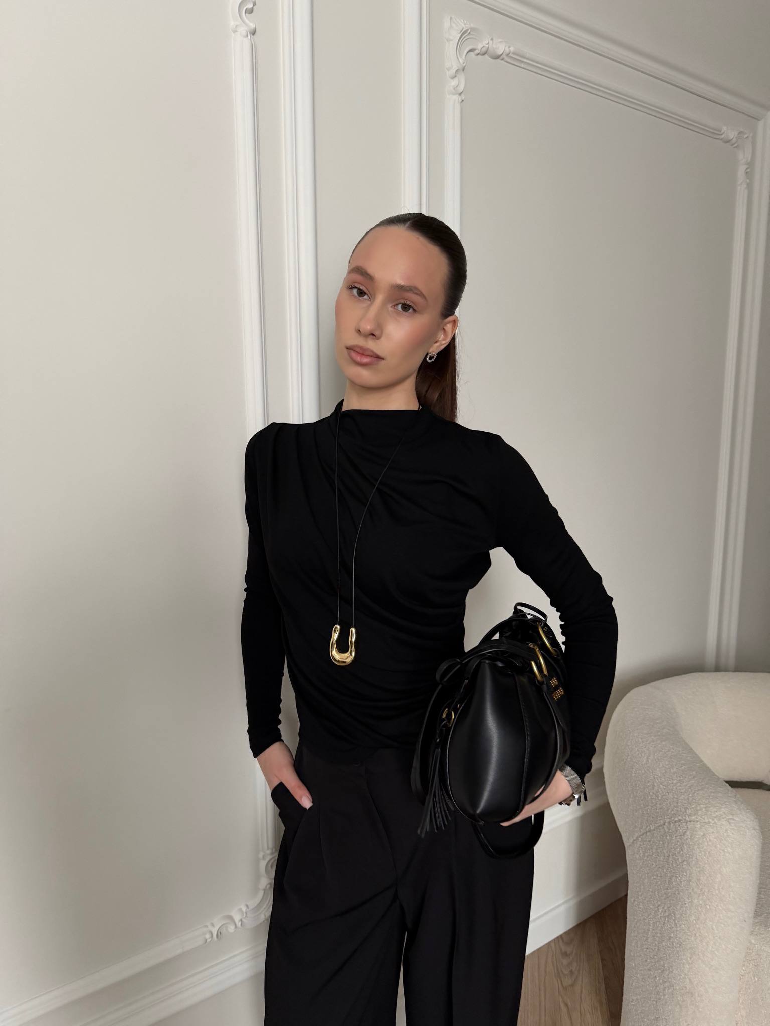 Лонгслив черный