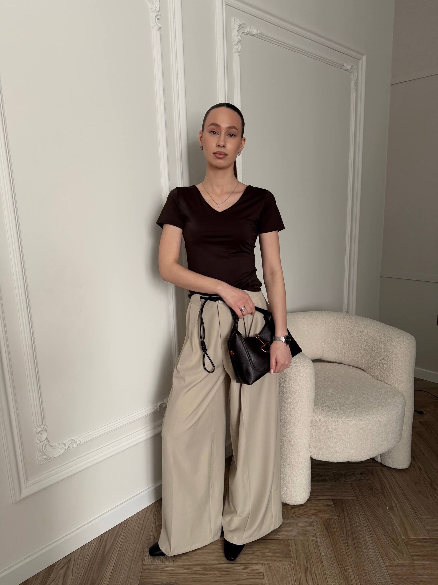 Брюки широкие