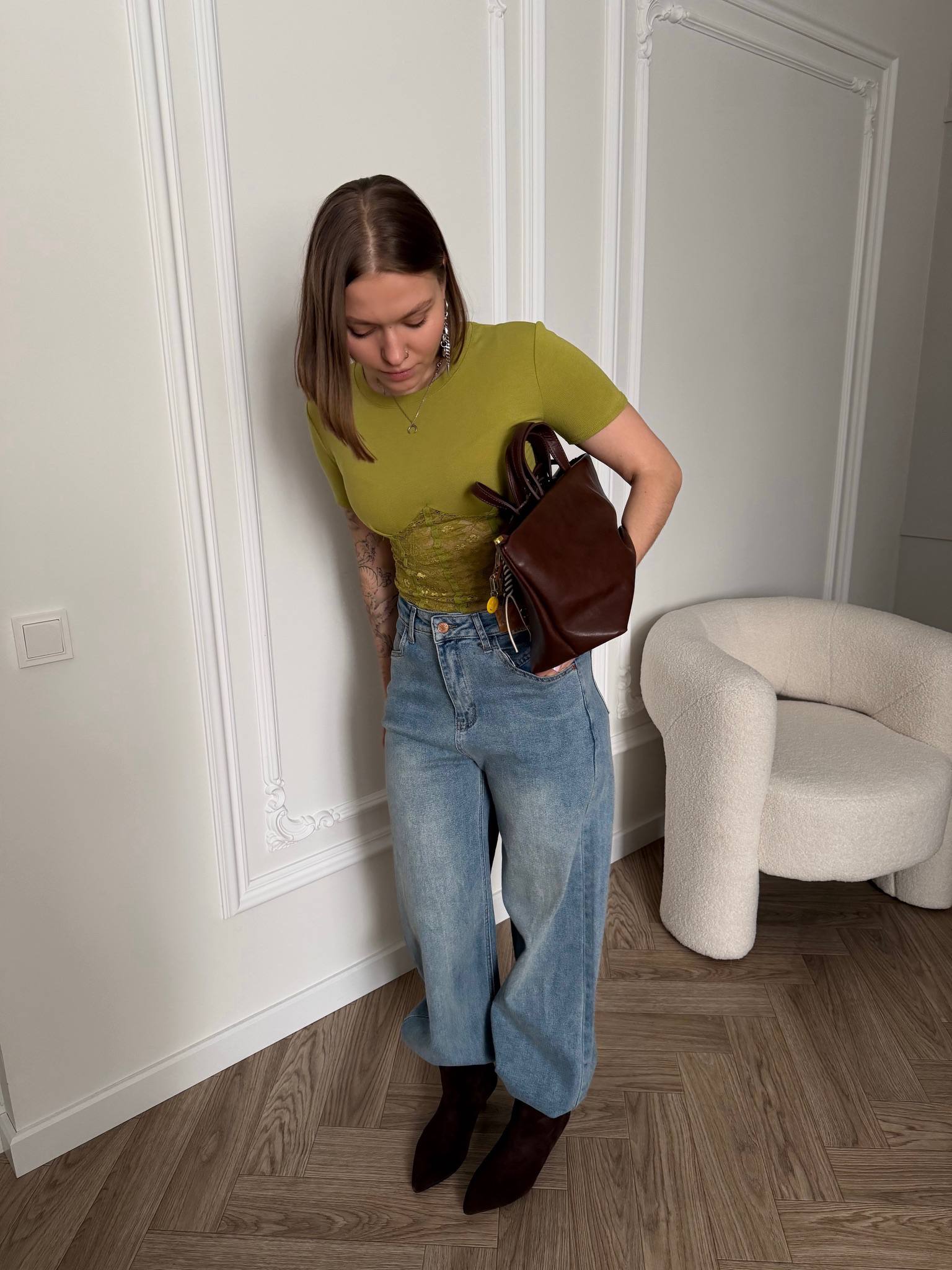 Топ с кружевом