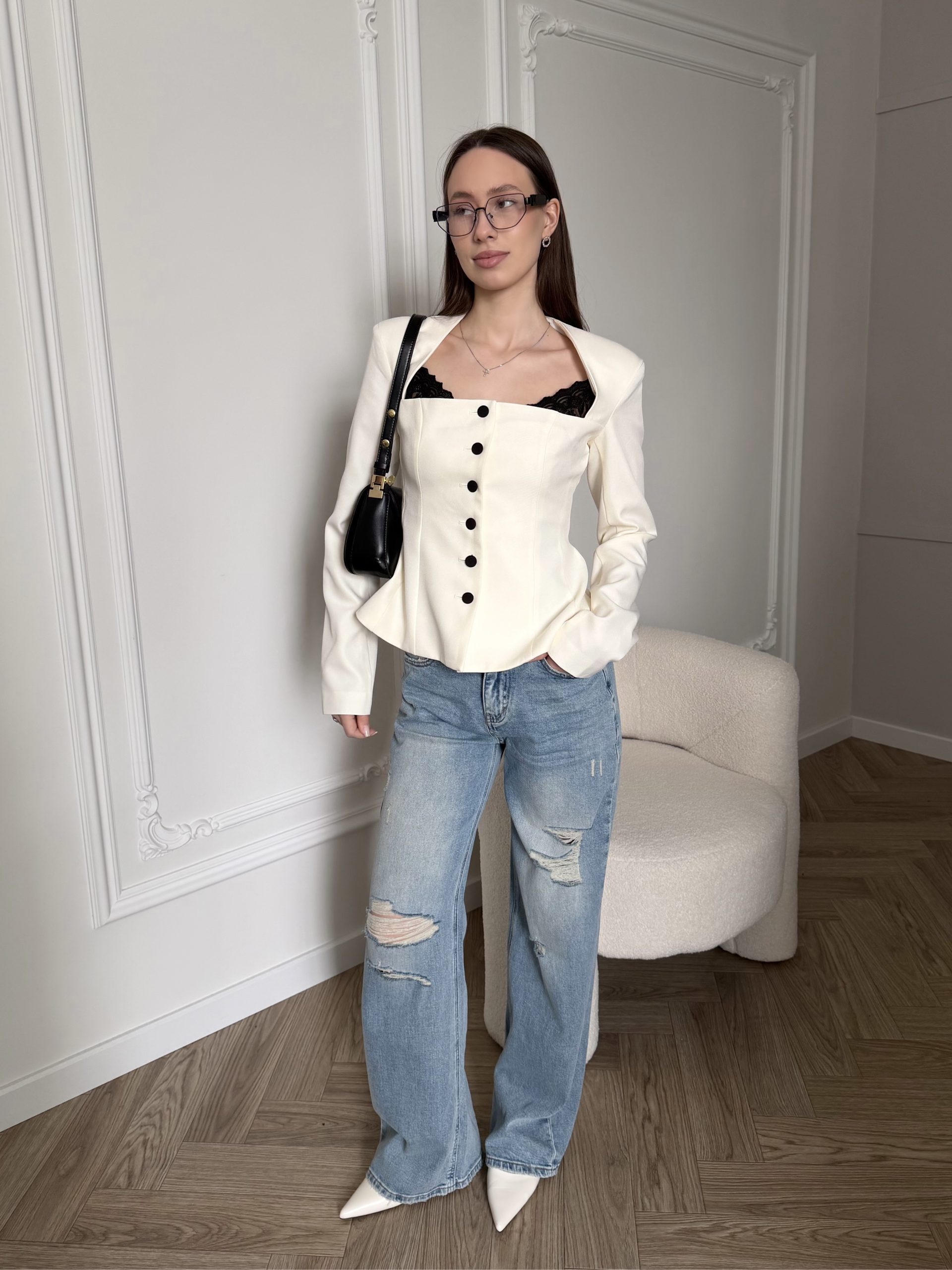 Джинсы рваные арт. AI37