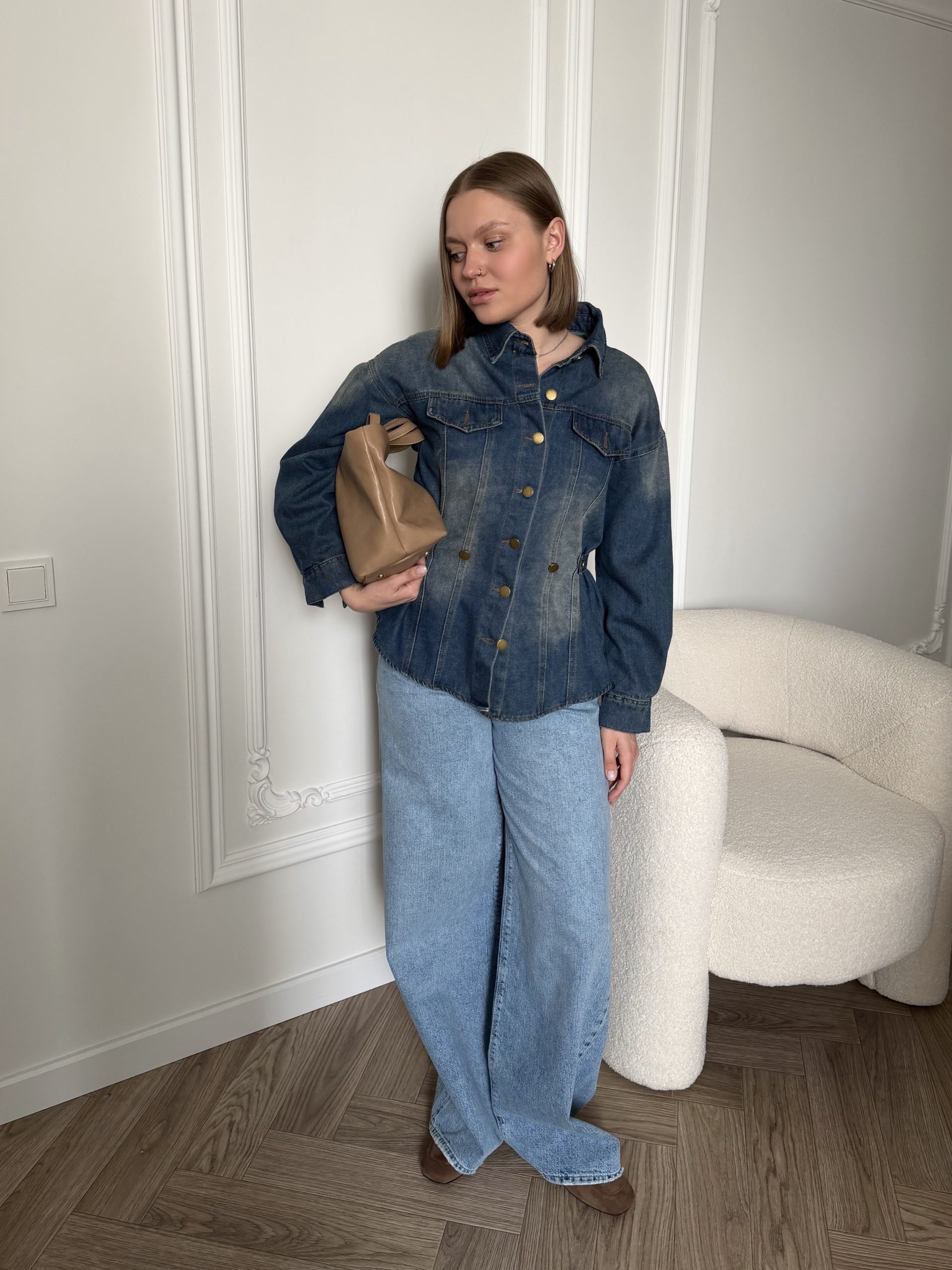 Рубашка джинсовая приталенная