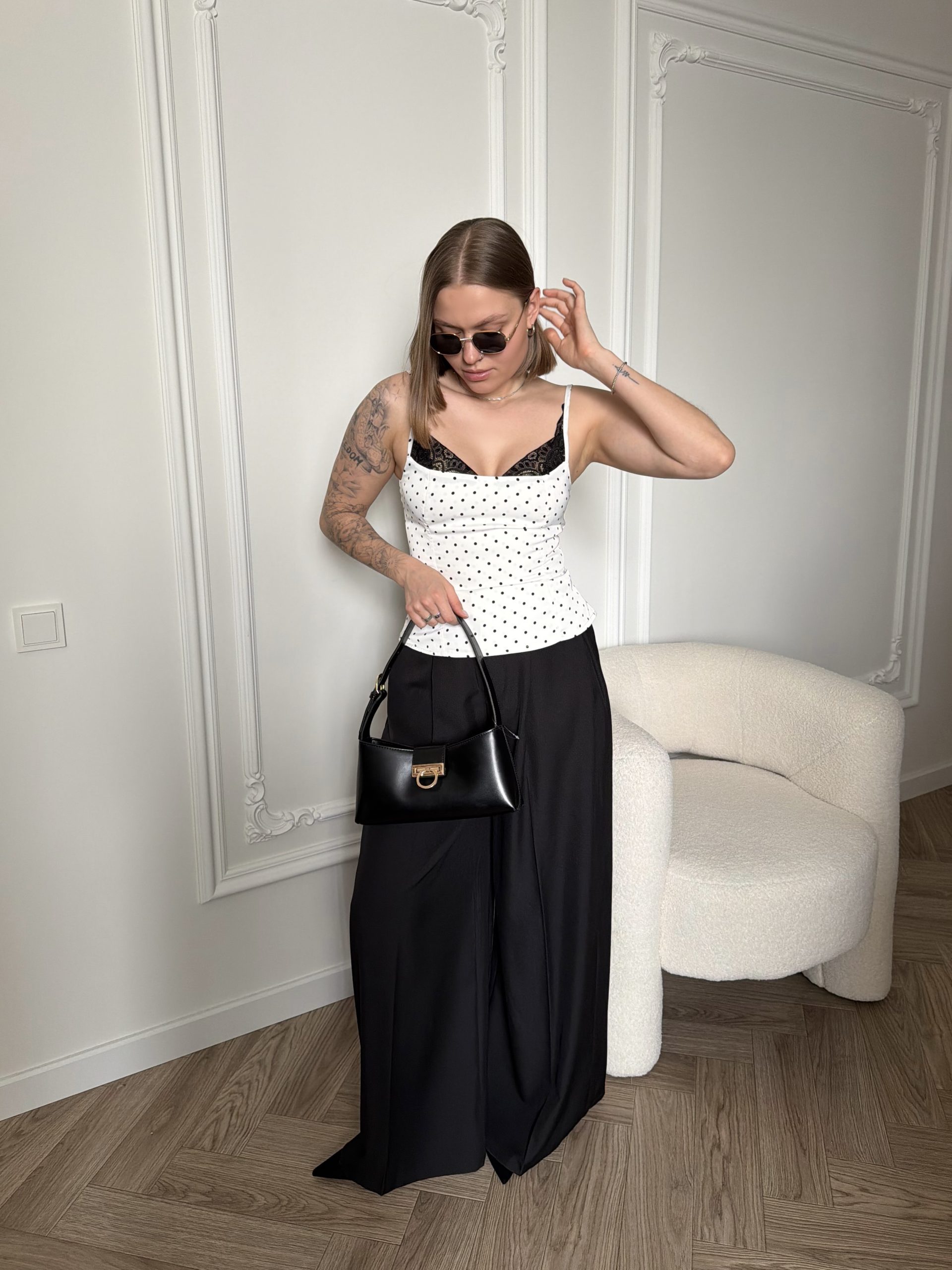 Брюки широкие палаццо