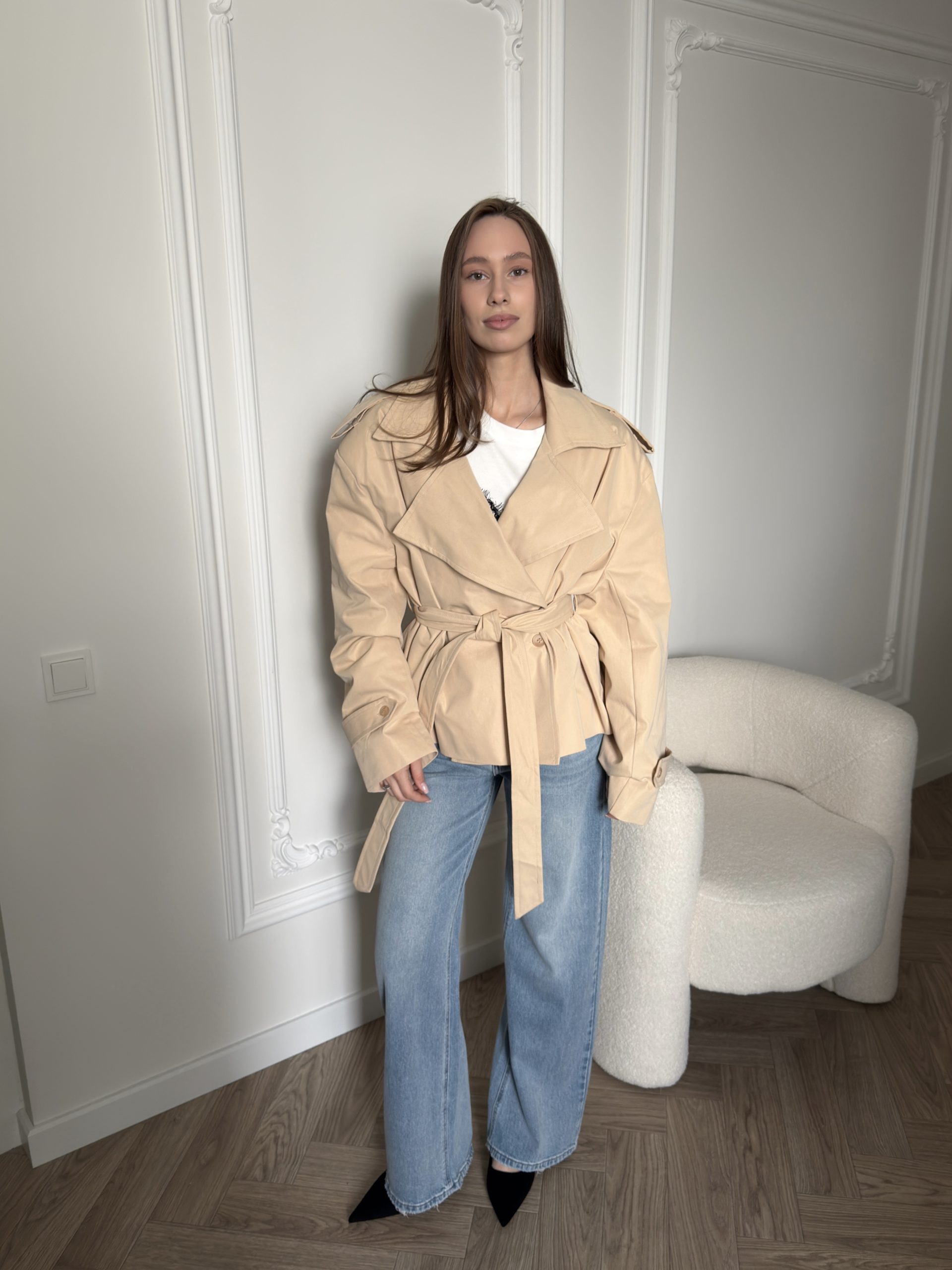 Тренч с поясом